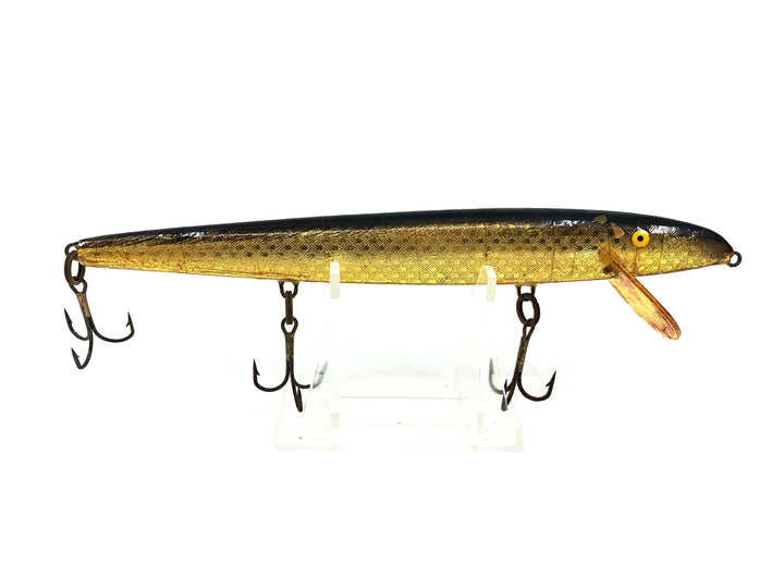 Palsa Floating Minnow Musky Size, Gold/Black Back Color