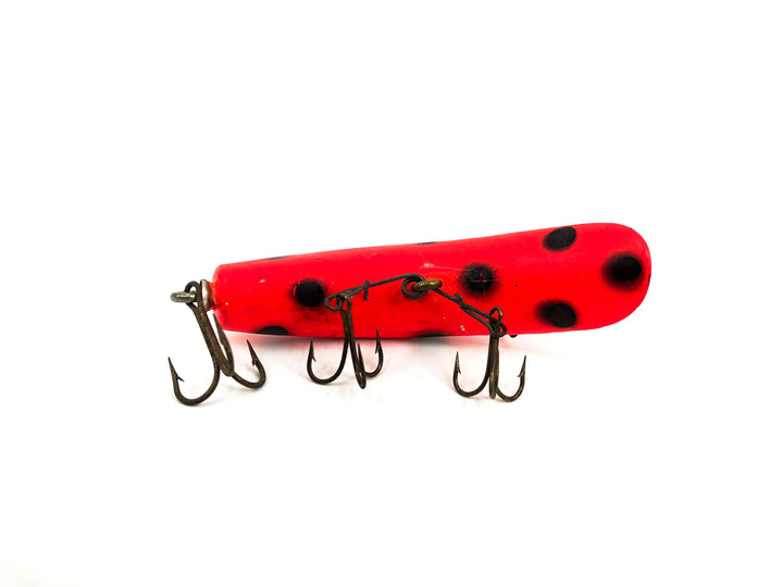 Helin Flatfish Wooden SPU, RFB Red Fluorescent Black Spots Colo