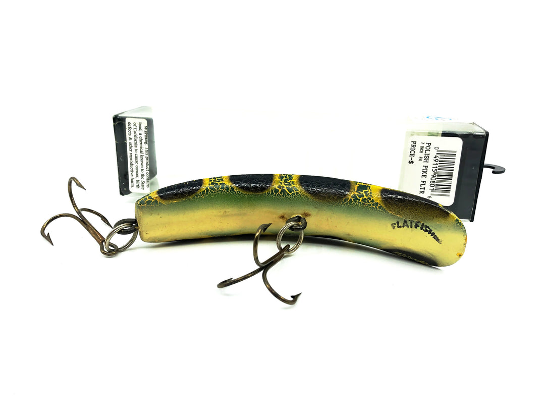 Helin T60 Flatfish Musky Lure, Frog Spot Color with Box