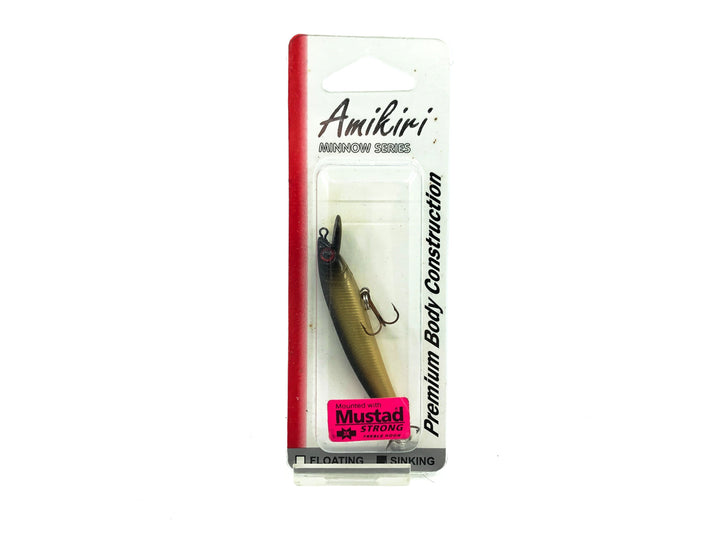 Amikiri Ultra Light Sinking Minnow, Black/Gold Color on Card