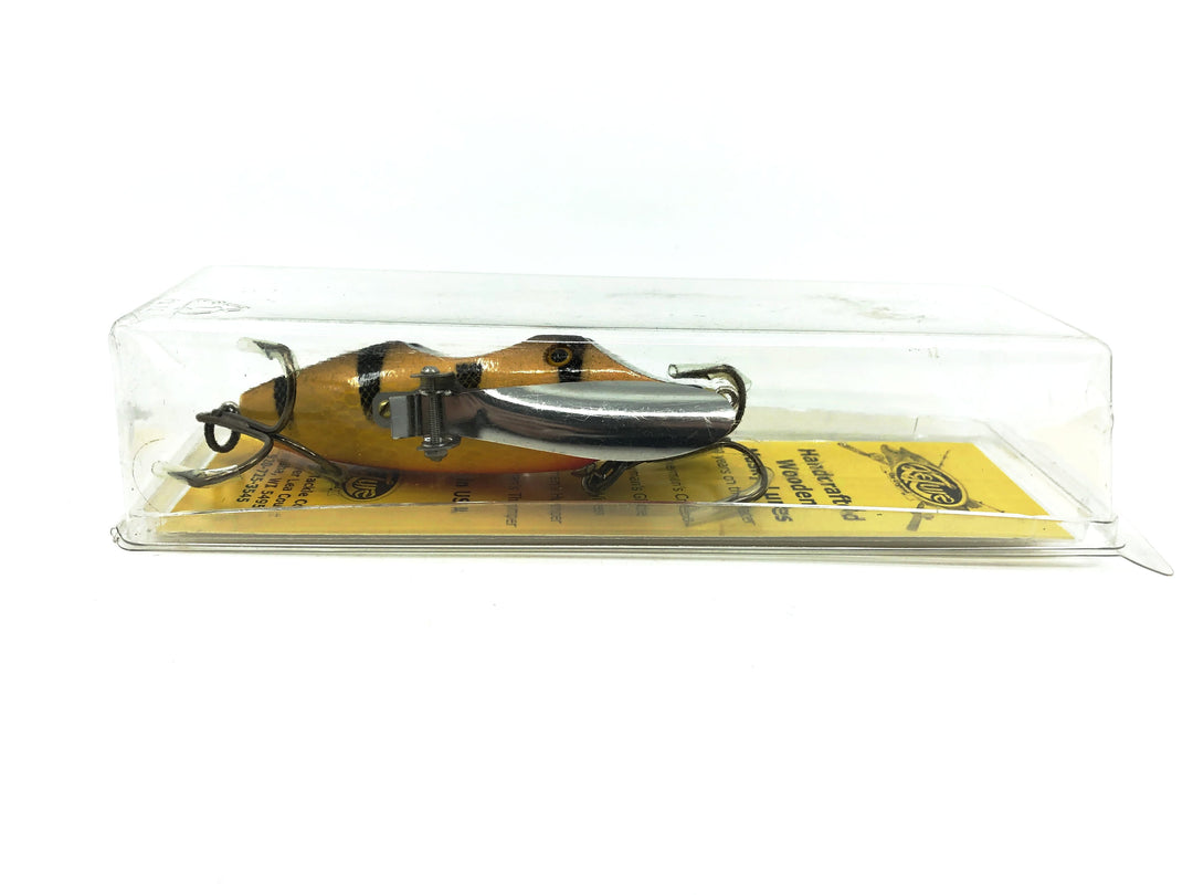 Le Lure Musky Surface Lure, Creeper Type Lure, Yellow Perch Color with Card