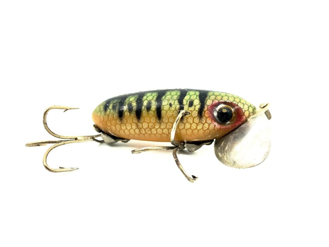 Arbogast Jitterbug Perch Color, Vintage Bugged-Eyed Model