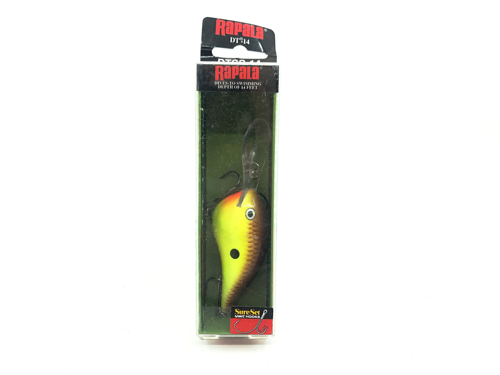 Rapala Dives-To 14 DTSS-14 Sure Set Hooks, CTB Chartreuse Brown Color ...