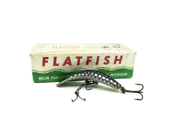 Vintage Helin Flatfish X4 LAS, Large Aluminum Scale Color with Box