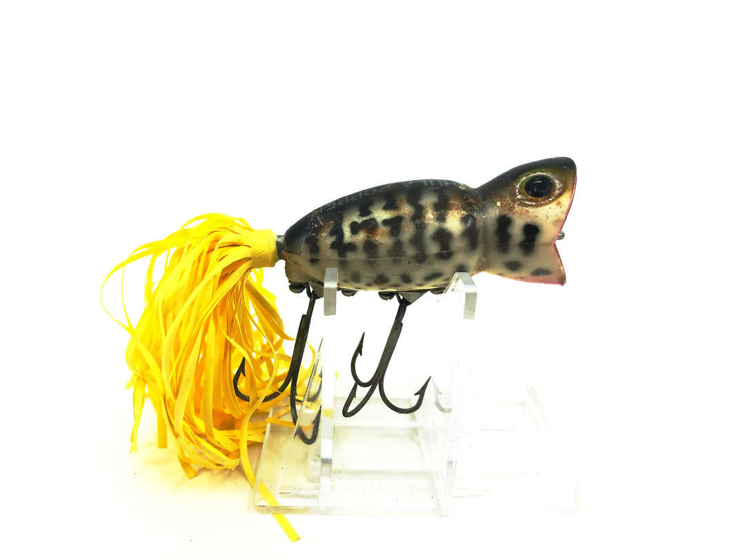 Arbogast Hula Popper, Coachdog Color, Early Bug Eyed Model