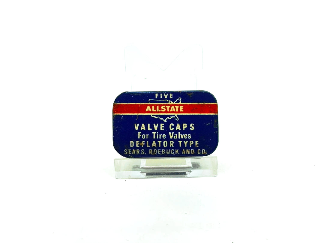 Vintage AllState Valve Caps Tin (Sears, Roebuck)