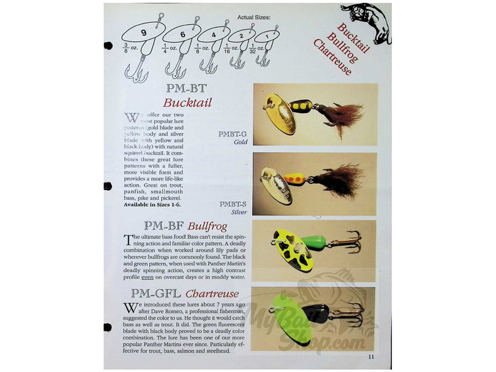 Panther Martin Fishing Catalog 1998