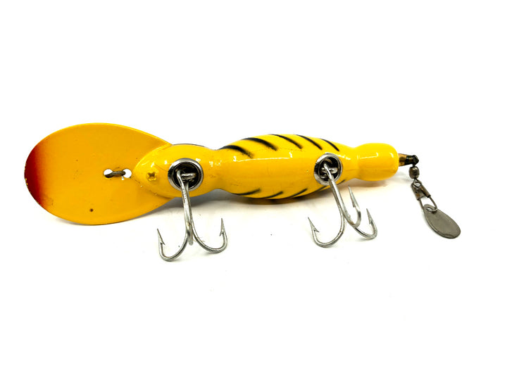 Bomber Water Dog Yellow Black Ribs Color Wooden Lure