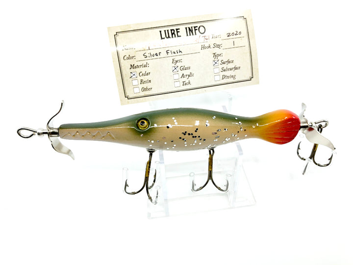 Chautauqua Custom Topwater Gar in Silver Flash Color