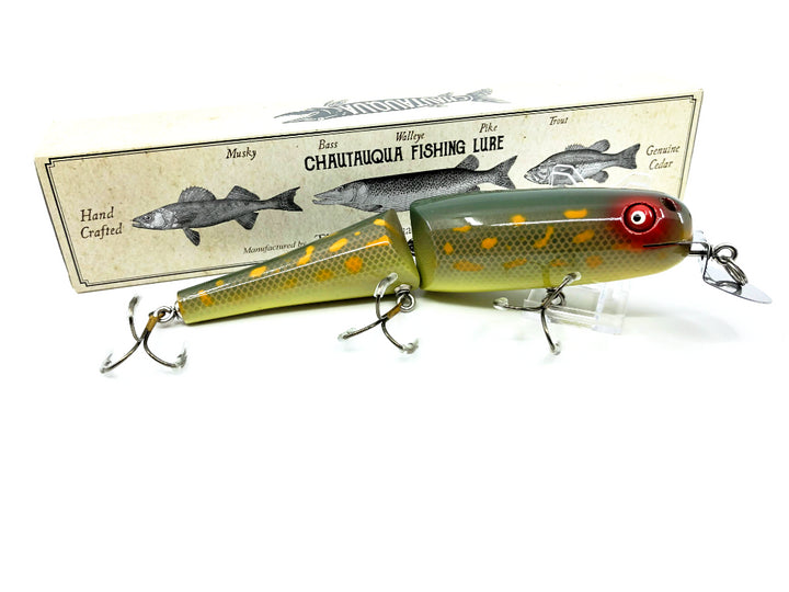 Jointed Chautauqua 8" Minnow Musky Lure Spanish Olive 2020 Color