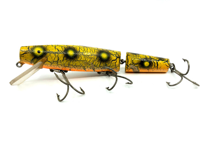 Wiley Jointed 6 1/2" Musky Killer in Yellow Crackle Frog Color