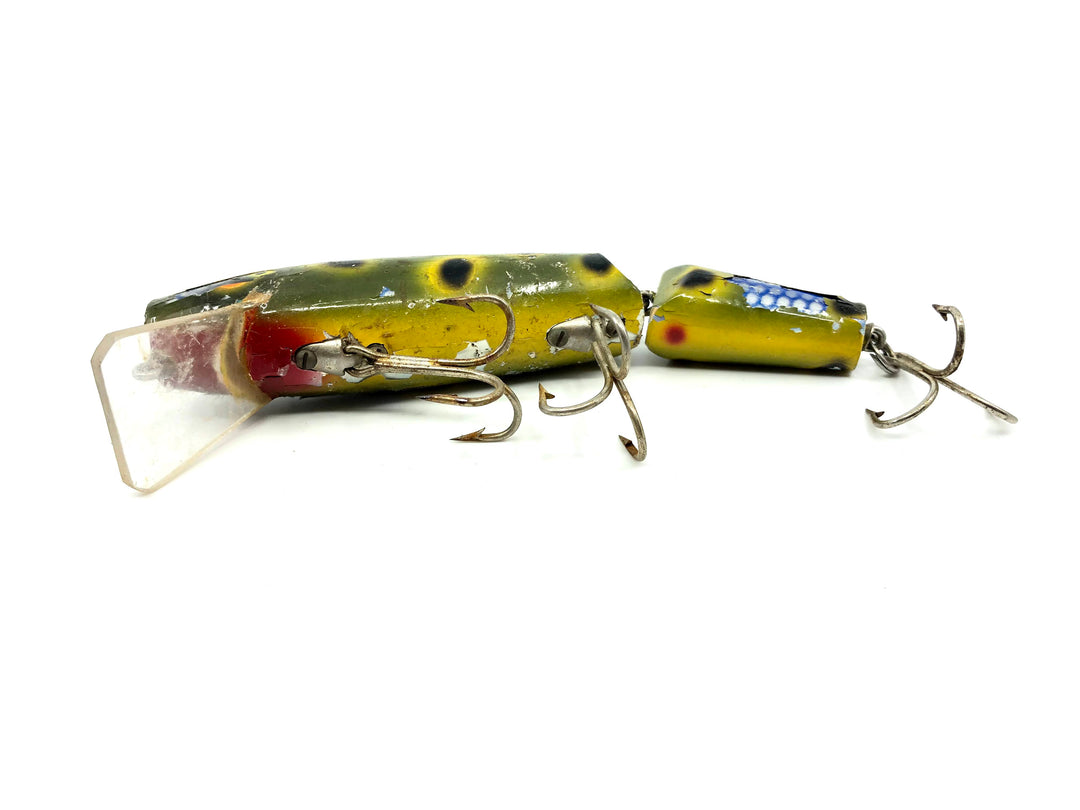 Wiley Jointed 6" Musky Killer in Dark Frog Color Warrior-Peeling Paint