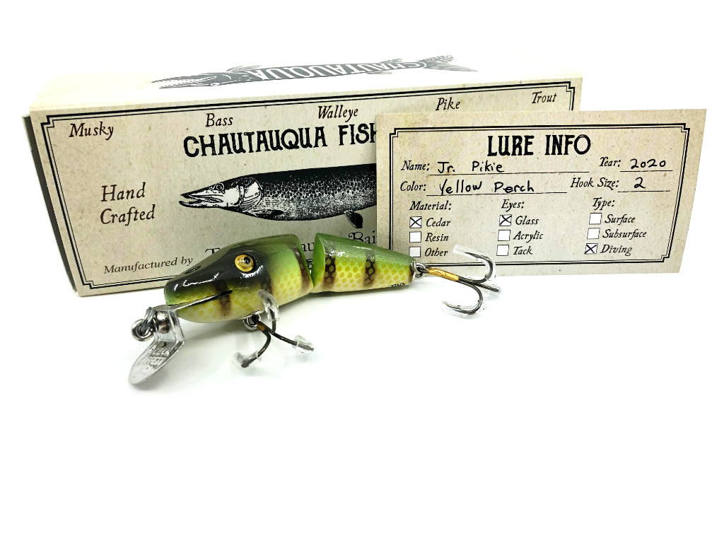 Chautauqua Jointed Lil' Piko Jr. Pikie Yellow Perch Color with CCBCO Lip