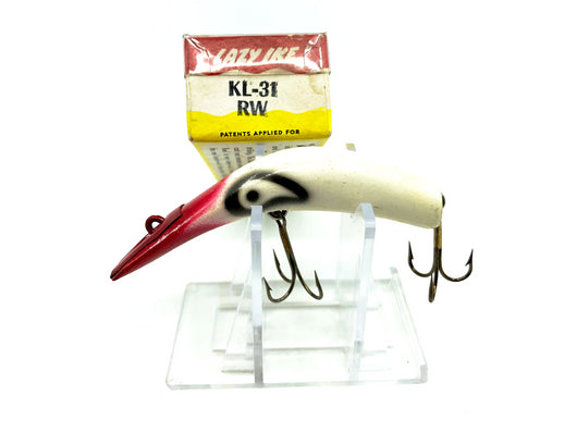 Vintage Kautzky Wood Lazy Ike 2.Black & White With Red. Fishing Lure.