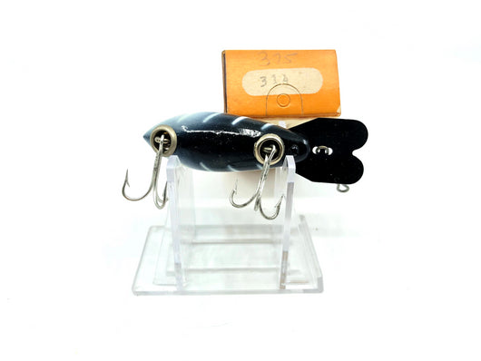 Vintage Wooden Bomber Water Dog 1714 Black/white Ribs Color with Box – My  Bait Shop, LLC