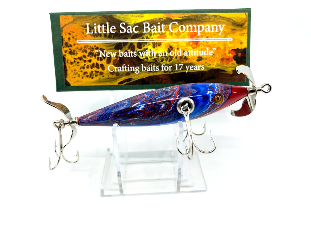 Little Sac Bait Company Musky Niangua Minnow Patriot Color Signed Box 7/40