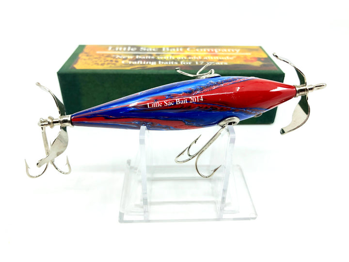 Little Sac Bait Company Musky Niangua Minnow Patriot Color Signed Box 7/40