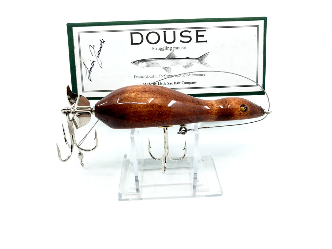 Little Sac Bait Company Douse (Struggling Mouse) Natural Cedar Color Signed Box