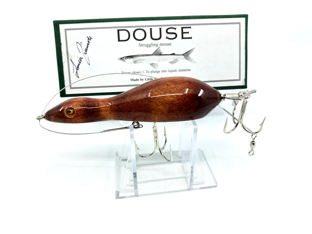 Little Sac Bait Company Douse (Struggling Mouse) Natural Cedar Color Signed Box