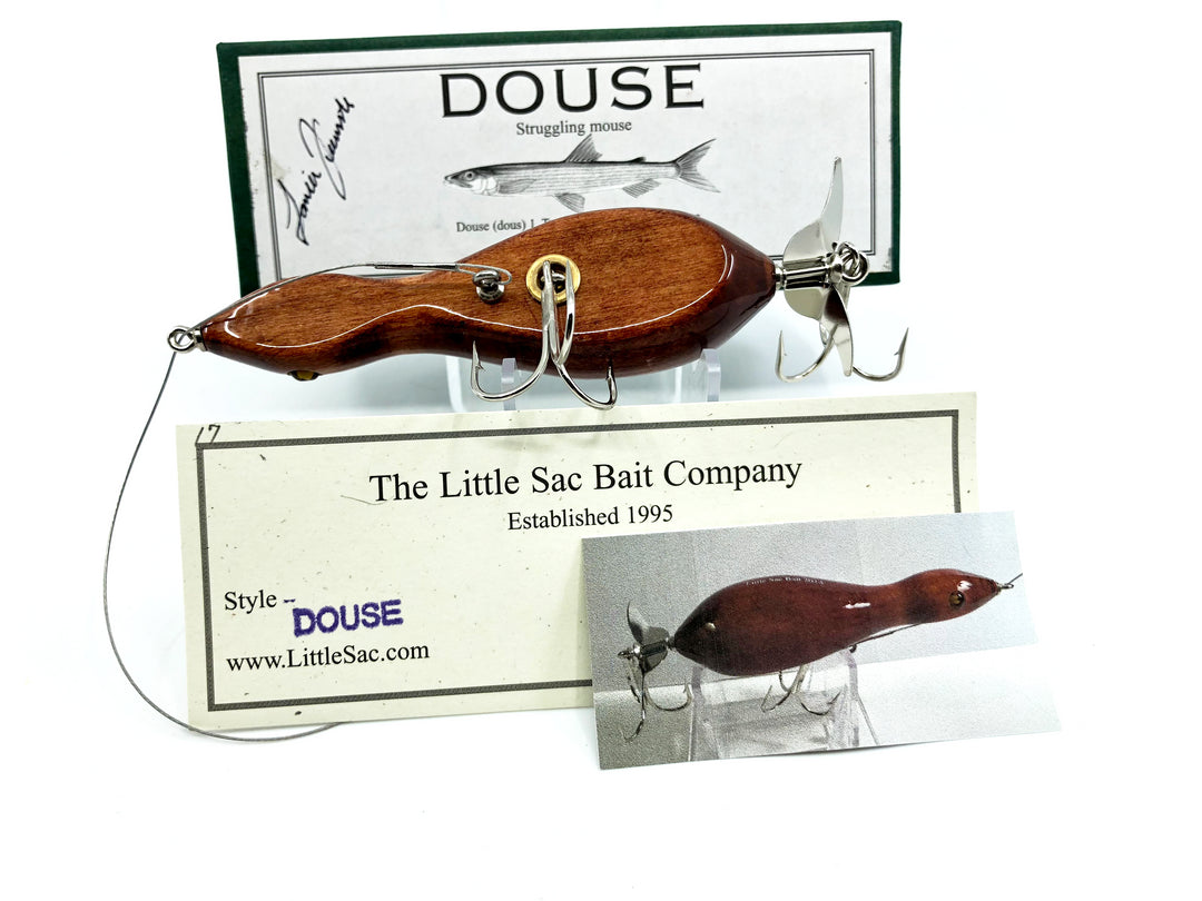 Little Sac Bait Company Douse (Struggling Mouse) Natural Cedar Color Signed Box