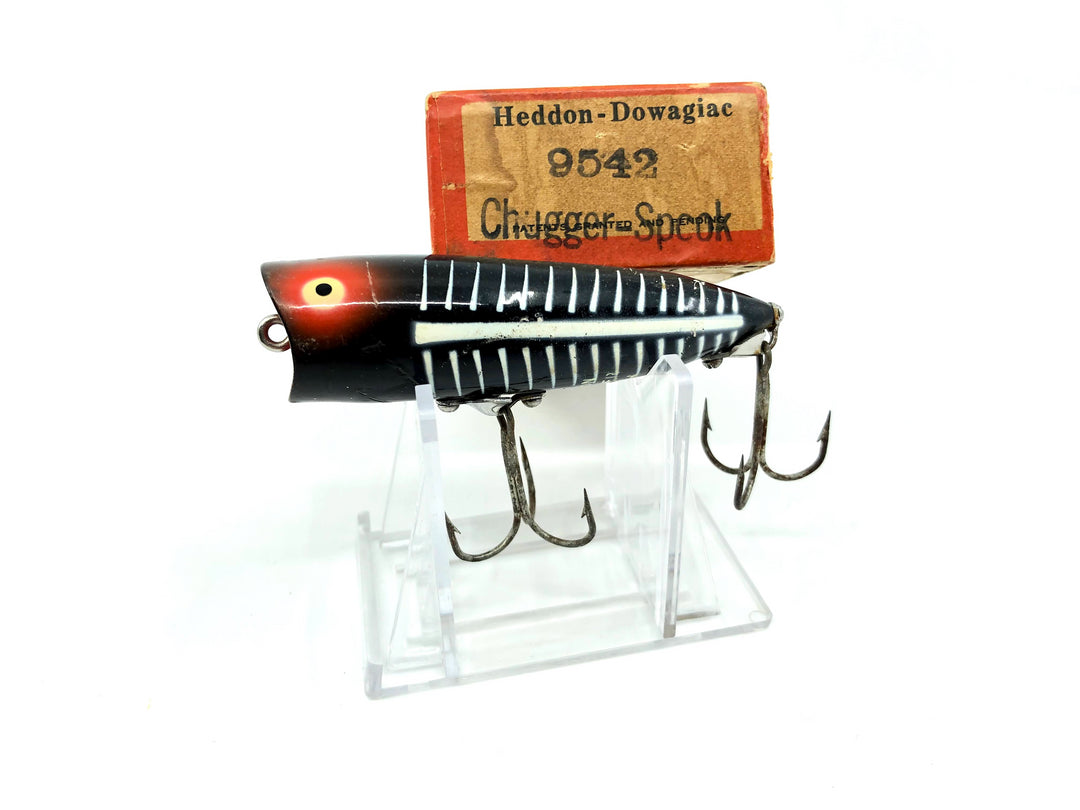 Heddon Chugger Spook 9542 Black Shore Color with Brush Box