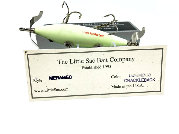 Little Sac Bait Company Meramec Minnow Luminous Crackle Back Color with Box