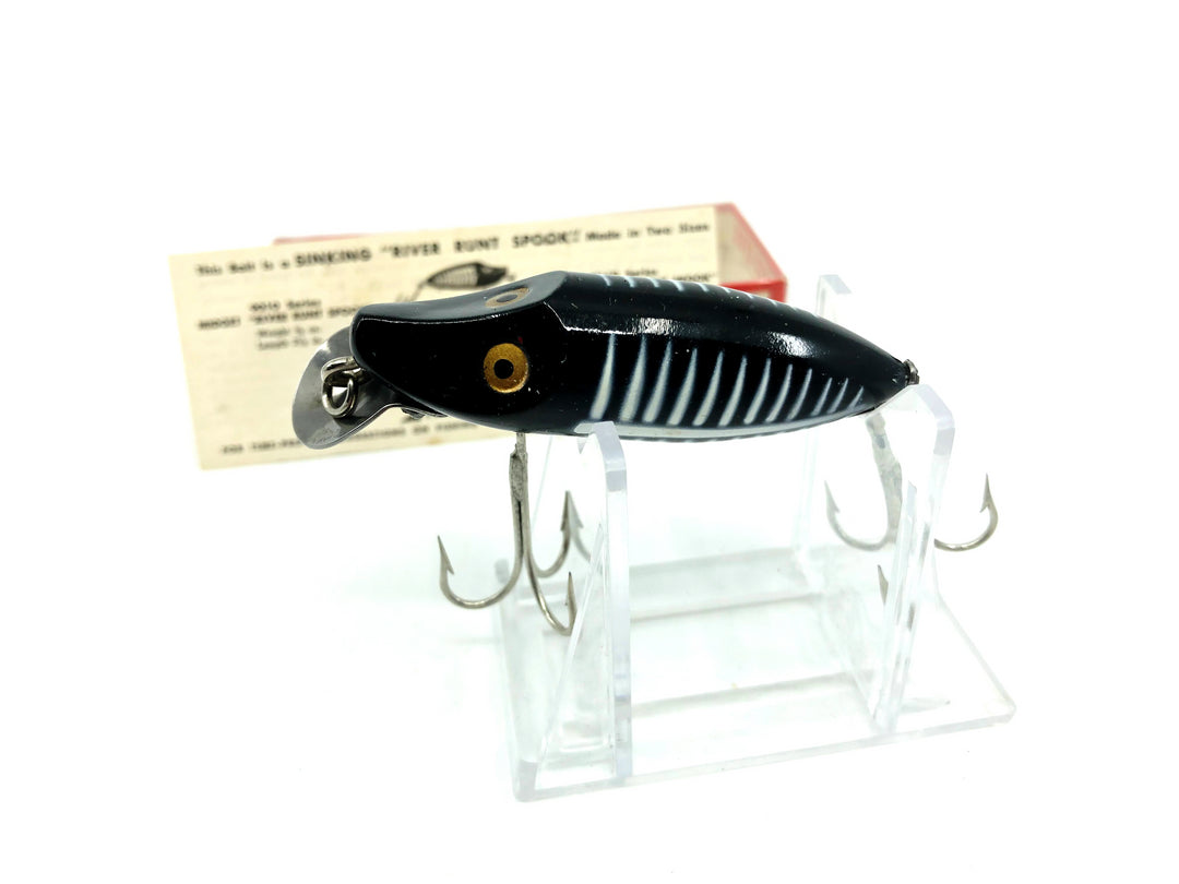 Heddon River Runt Spook Sinker 9110 XBW Black Shore Color with Box