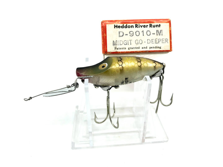 Heddon Midgit Go Deeper River Runt D-9010-M Pike Color with Box / Paper