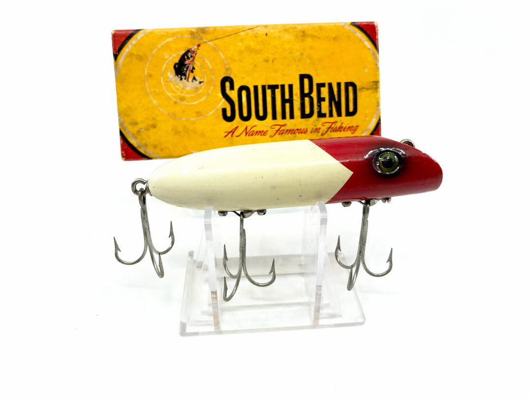 South Bend No. 973 Bass-Oreno Red and White with Box