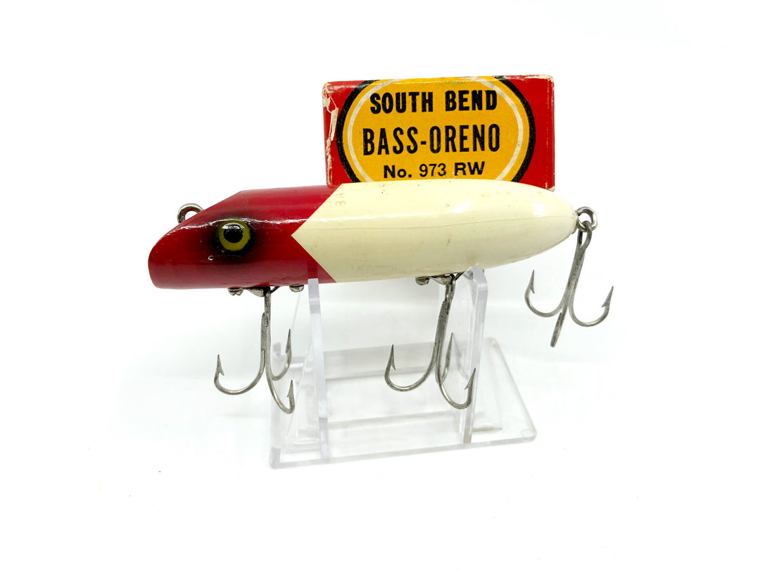 South Bend No. 973 Bass-Oreno Red and White with Box