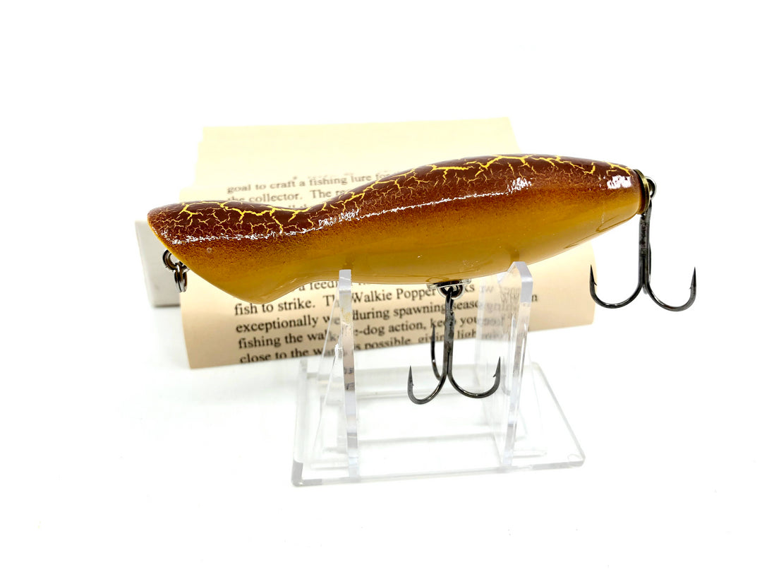 Little Sac Bait Company Walkie Popper Brown Crackleback Color with Box