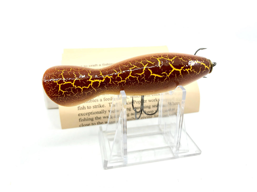 Little Sac Bait Company Walkie Popper Brown Crackleback Color with Box