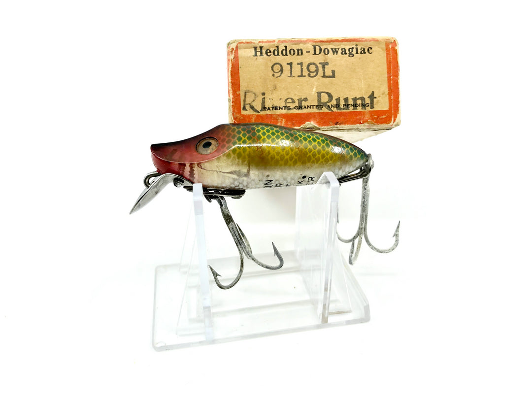 Heddon River Runt 9119L Perch Color with Brush Box / Paper