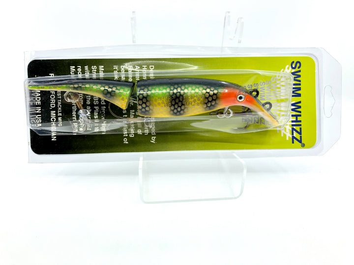 Best Tackle Homer Le Blanc 8" Jointed Swim Whizz Musky Perch Color New on Card Old Stock