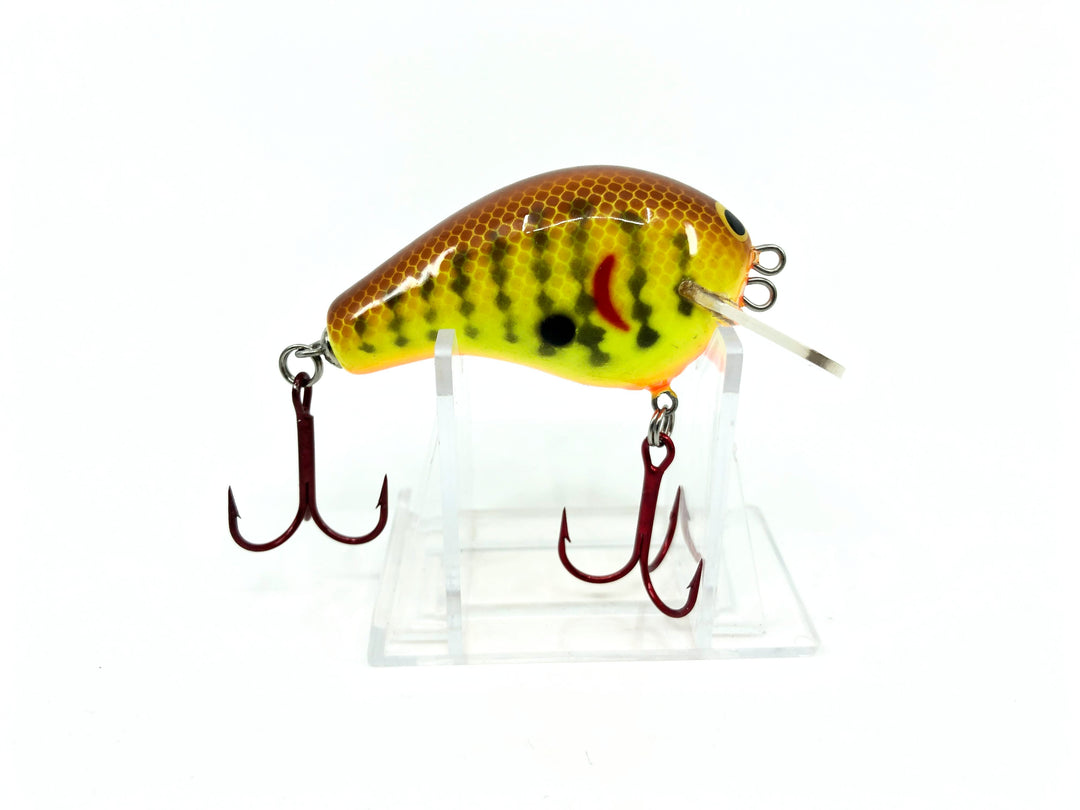 Bagley Balsa BB2 / B2 DC9 Dark Crayfish on Chartreuse Color Vintage Bait