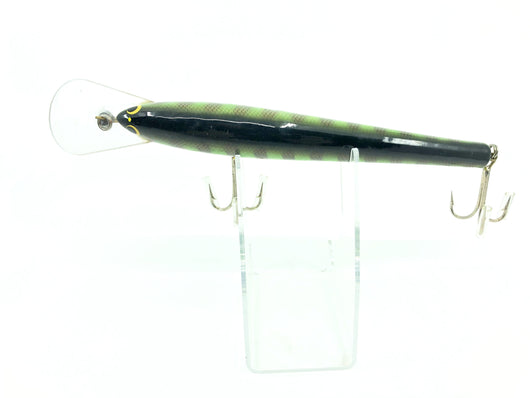 Vintage Bagley's DB-3 DB3 PGS9 Pretty Green Stripe On Chartreuse Balsa  Lure!!!