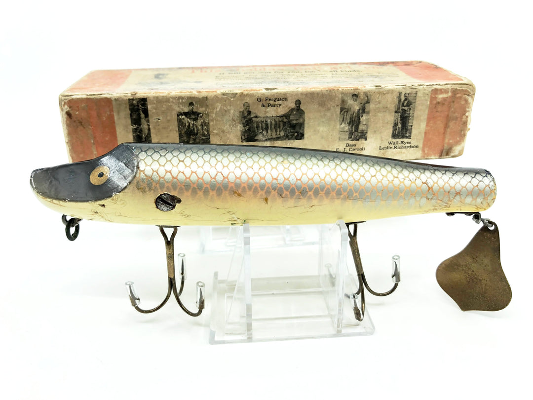 Heddon Wooden Giant Musky Flaptail 7050 PBH Blue Herring Color with Box