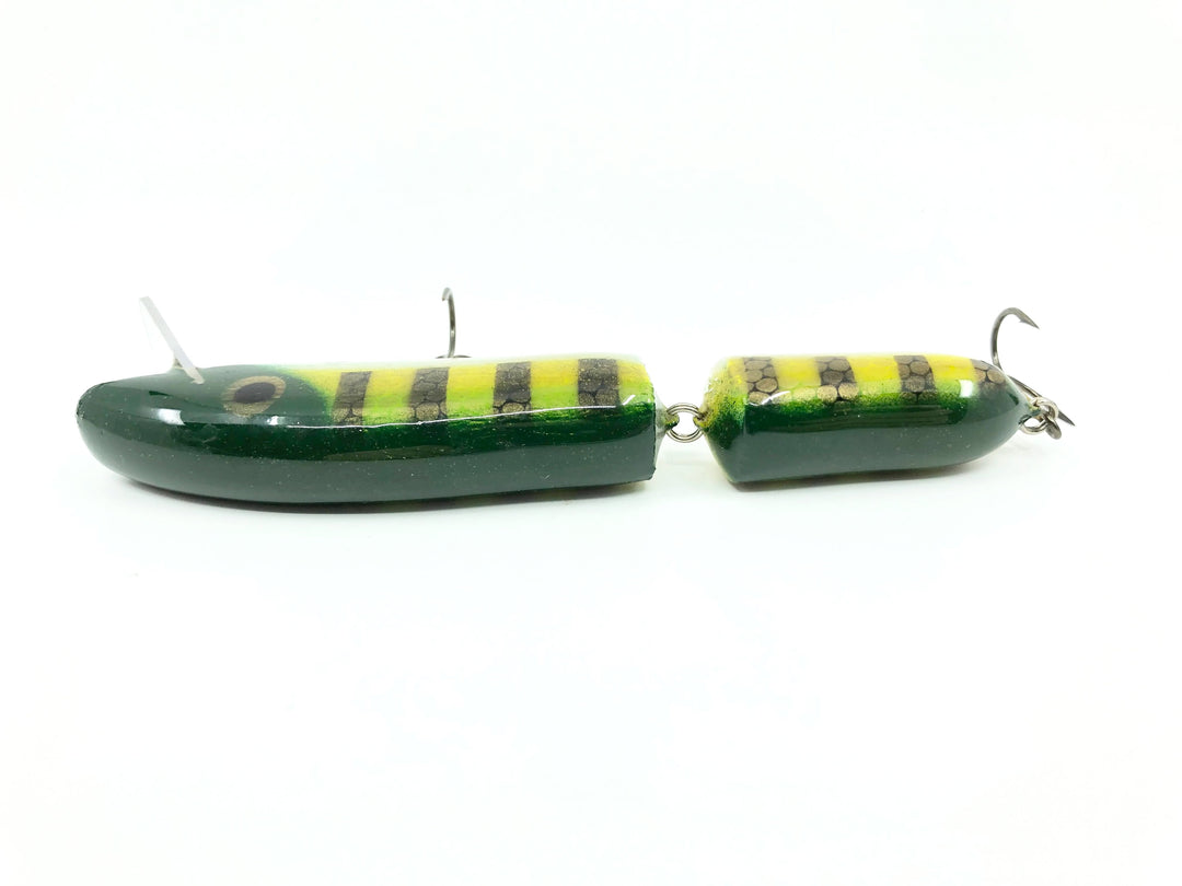 Crane Jointed 206 Musky Lure Green Perch White Belly Color