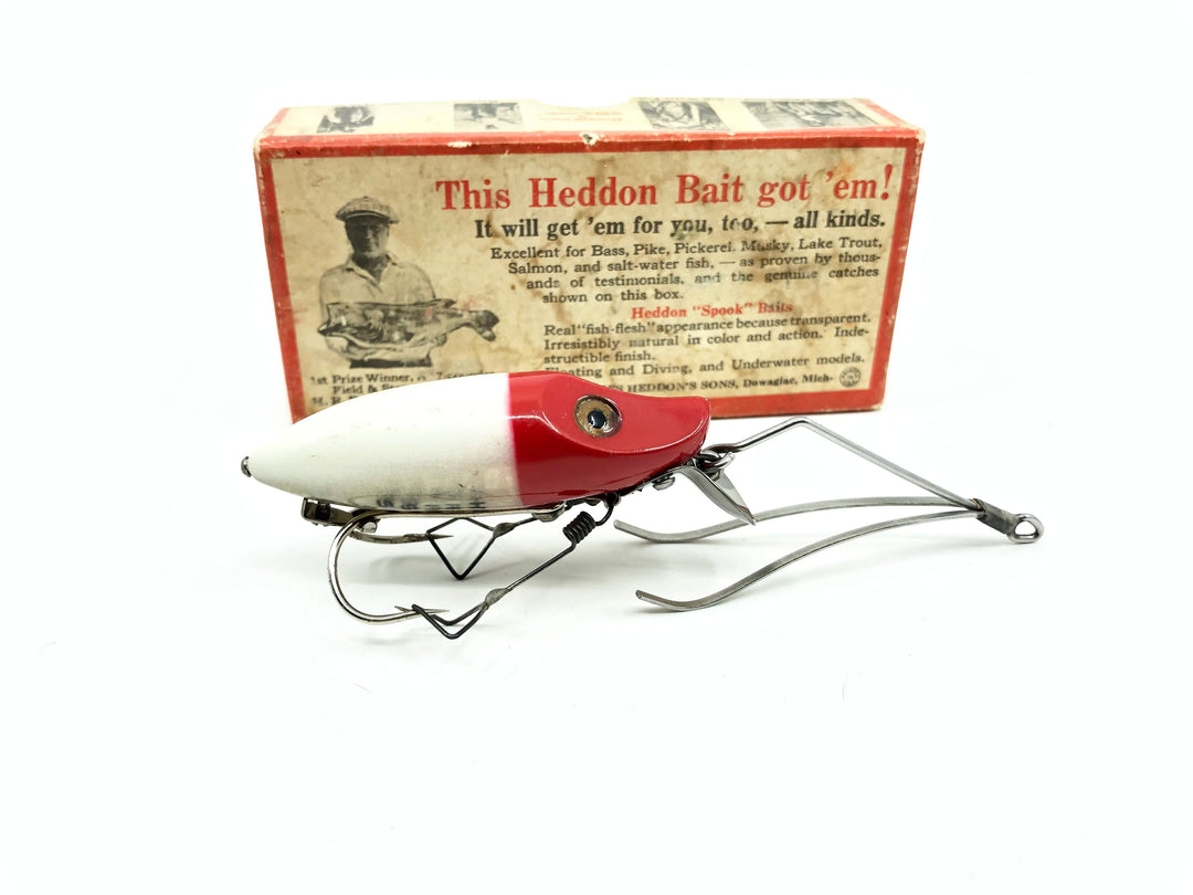 Heddon River Runt No-Snag N9112 White, Red Head Color with Brush Box