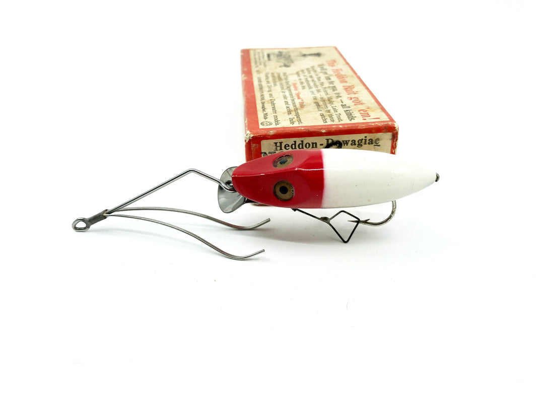 Heddon River Runt No-Snag N9112 White, Red Head Color with Brush Box