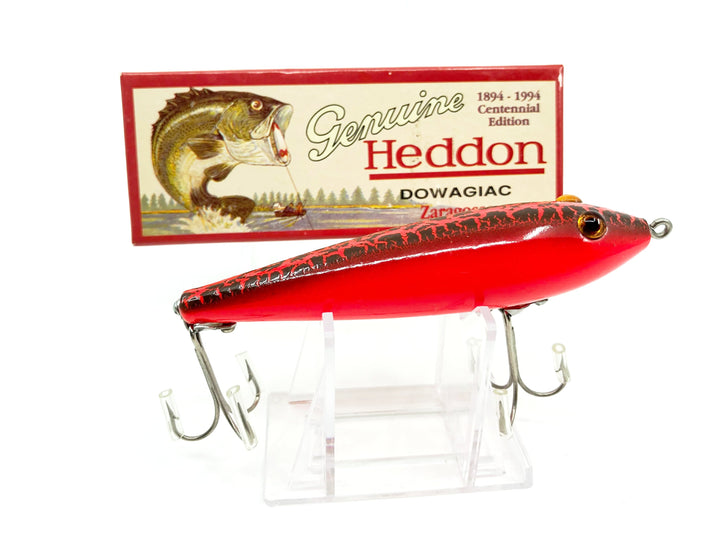 Heddon Centennial Edition Wood Zaragossa New in Box NO. X6500W-CBO Crackleback Orange-GNCB Box