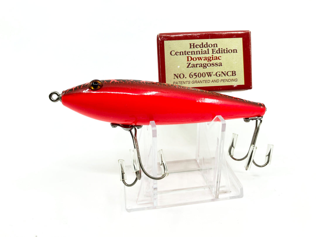 Heddon Centennial Edition Wood Zaragossa New in Box NO. X6500W-CBO Crackleback Orange-GNCB Box