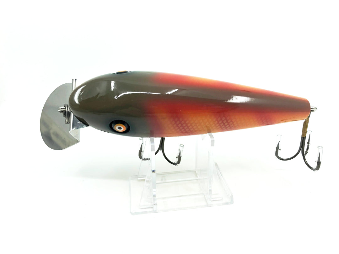 Chautauqua Wooden Magnum Wiggler Red Bar Perch PREMIUM Color Custom Lure