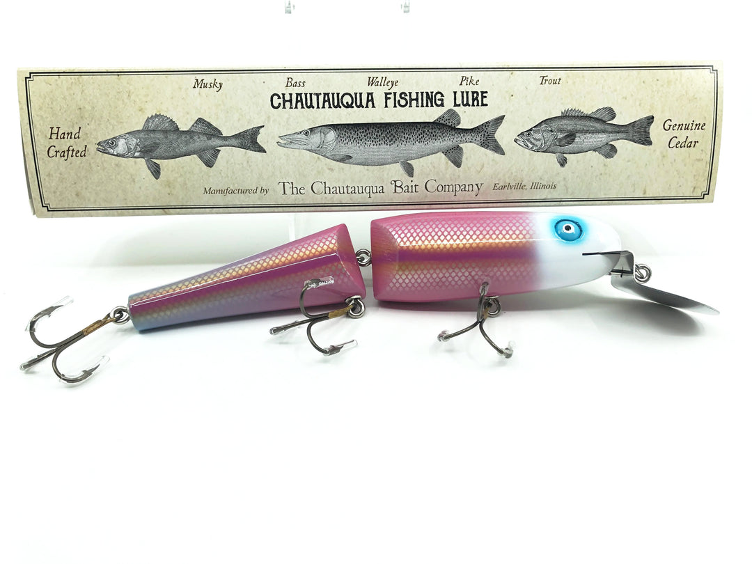 Jointed Chautauqua 8" Minnow Musky Lure Bubblegum Blast Color