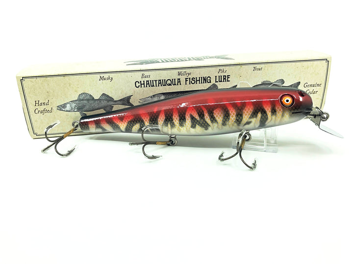 Solid Body Chautauqua 8" Minnow Musky Lure Bloodback PREMIUM Color