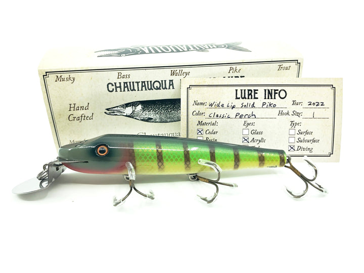 Chautauqua Wide Lip Solid Piko Classic Perch Color