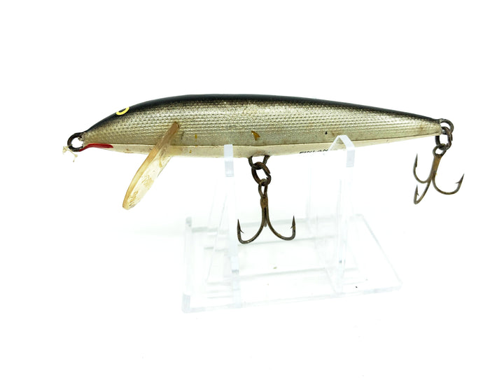 Vintage Original Rapala Finland Minnow Silver Black Back