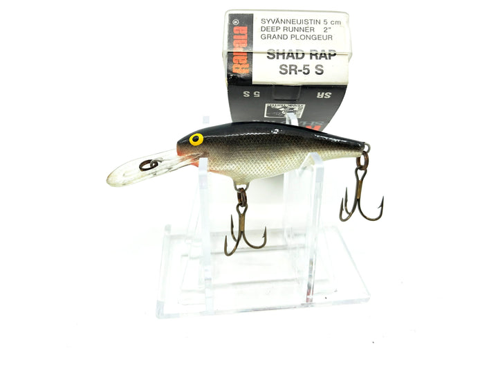 Rapala Shad Rap SR-5 S Silver Black Color Deep Runner Lure with Box