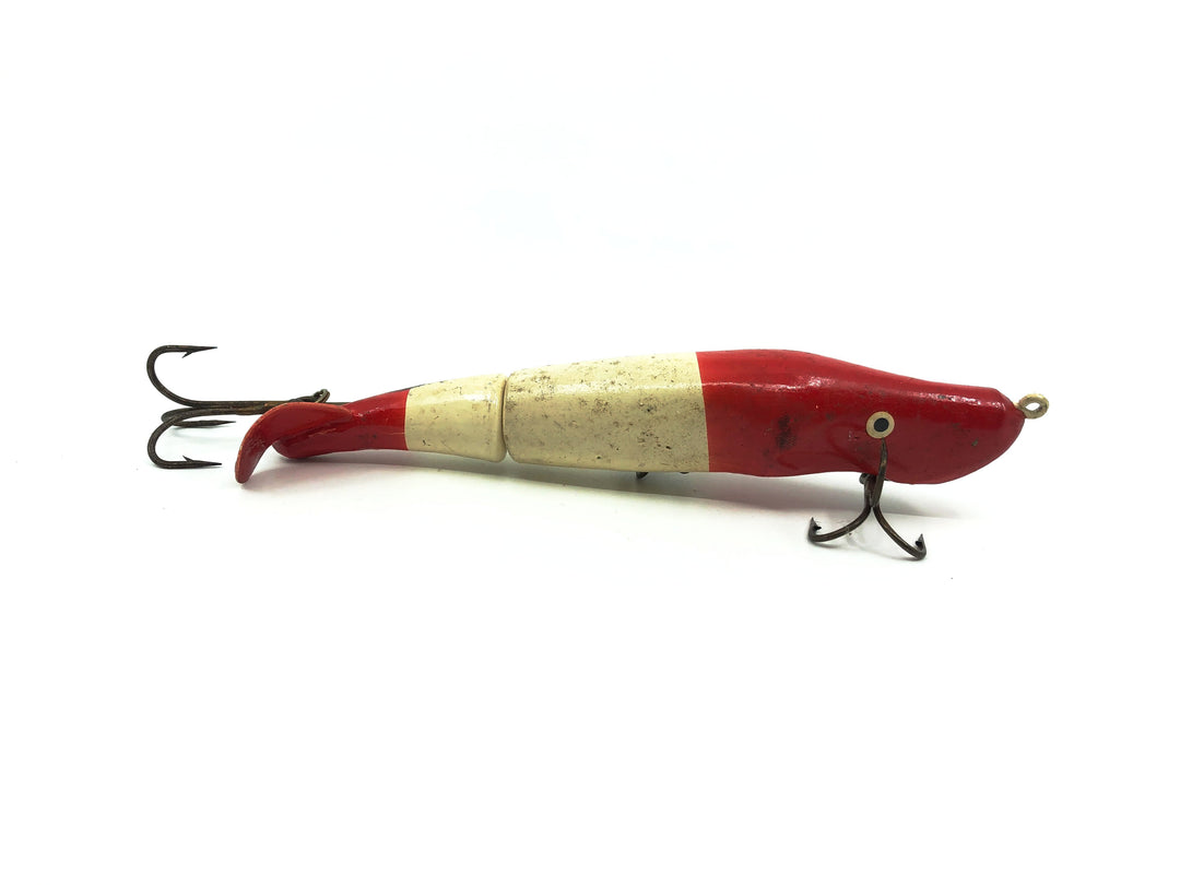 C.C. Roberts Mudpuppy Vintage Musky Lure, Red Head/White Body Color