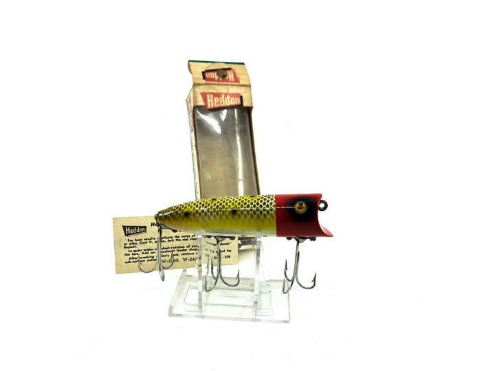 Heddon Lucky 13 2500 JRH, Frog Scale/Red Head Color with Box